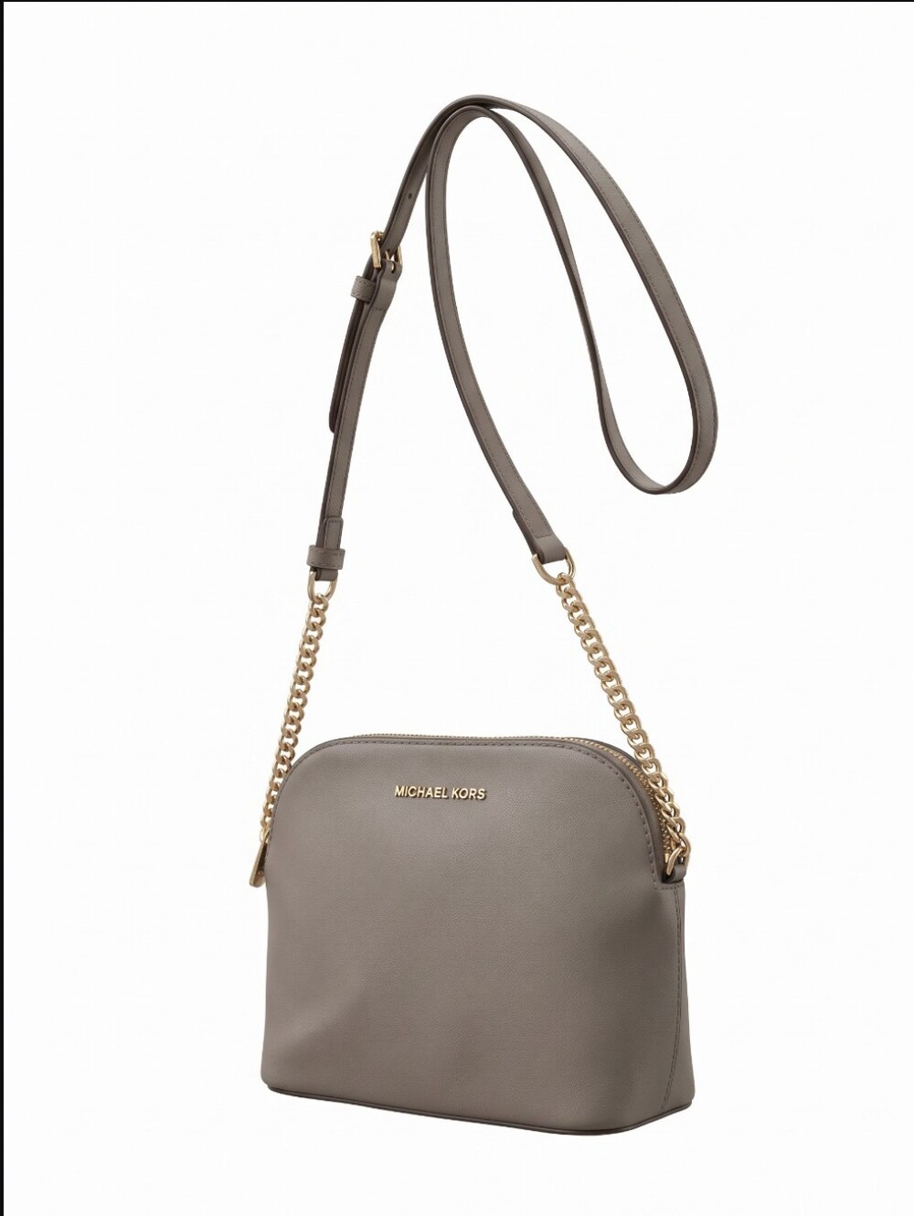 Michael Kors Grey Saffiano Leather Crossbody Bag